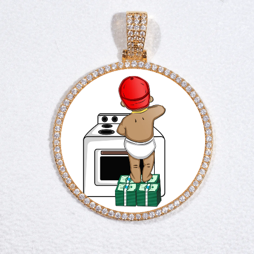 MEDIUM 3D CIRCLE CUSTOM PICTURE PENDANT