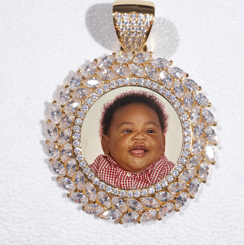 Large 3D Wheat Ear Custom Picture Pendant