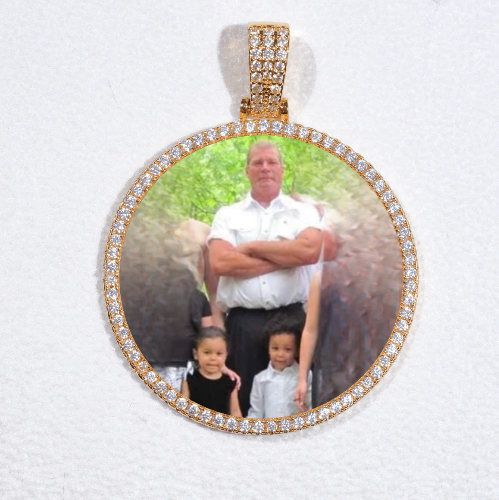 MEDIUM 3D CIRCLE CUSTOM PICTURE PENDANT