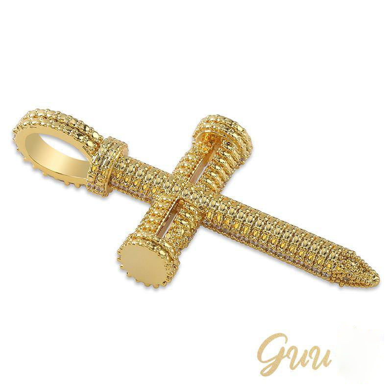 18K Gold-Plated AAA CZ Cross Pendant - The GUU Shop