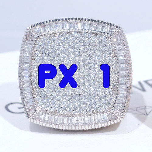 CUSTOM LETTER 3D ICED RING