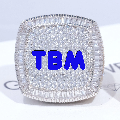 CUSTOM LETTER 3D ICED RING
