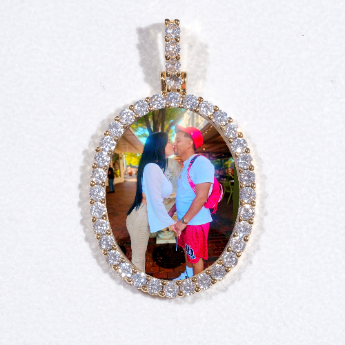 3D Oval Custom Picture Pendant
