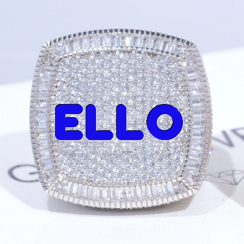 CUSTOM LETTER 3D ICED RING