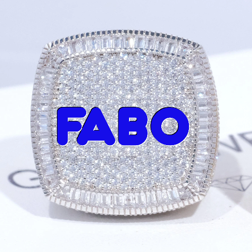 CUSTOM LETTER 3D ICED RING
