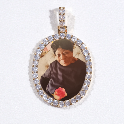 3D Oval Custom Picture Pendant