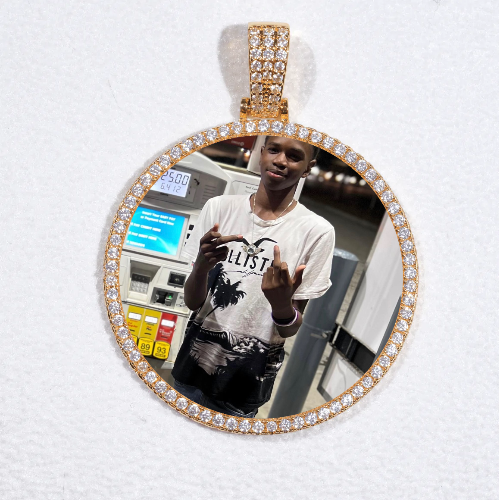MEDIUM 3D CIRCLE CUSTOM PICTURE PENDANT