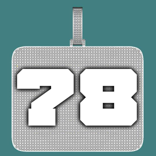 CUSTOM LETTER NECKLACE 3D BIG SQUARE