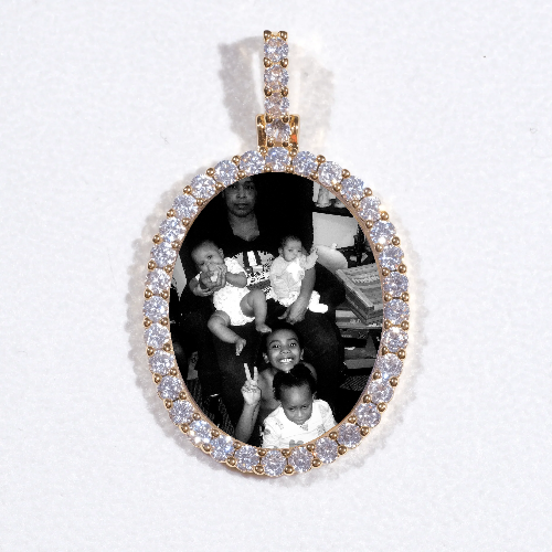 3D Oval Custom Picture Pendant
