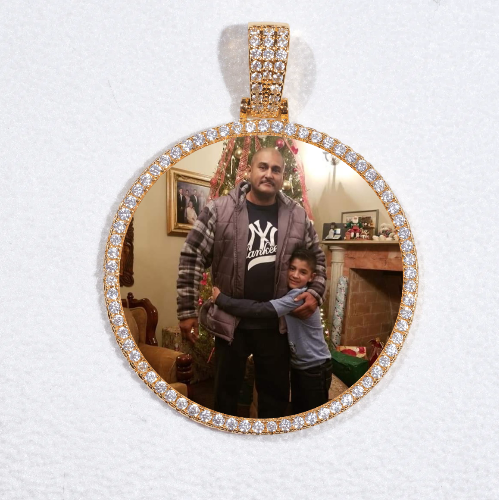 MEDIUM 3D CIRCLE CUSTOM PICTURE PENDANT