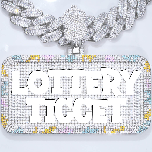 CUSTOM LETTER NECKLACE 3D COLORFUL SQUARE