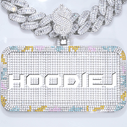 CUSTOM LETTER NECKLACE 3D COLORFUL SQUARE