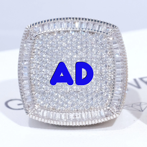 CUSTOM LETTER 3D ICED RING