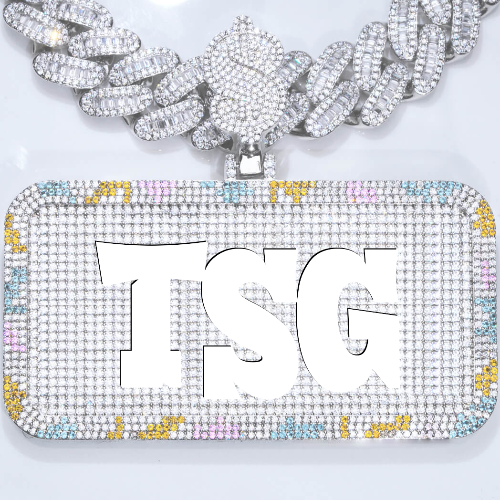 CUSTOM LETTER NECKLACE 3D COLORFUL SQUARE