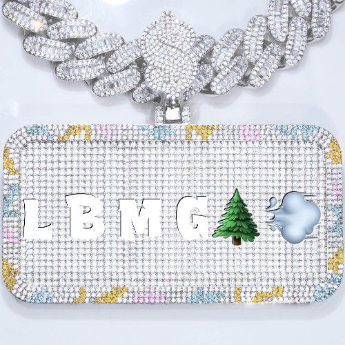 CUSTOM LETTER NECKLACE 3D COLORFUL SQUARE
