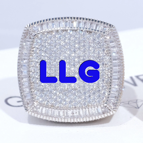 CUSTOM LETTER 3D ICED RING