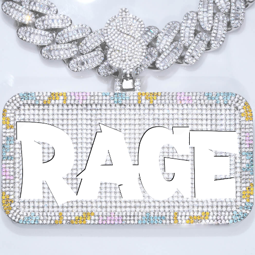 CUSTOM LETTER NECKLACE 3D COLORFUL SQUARE