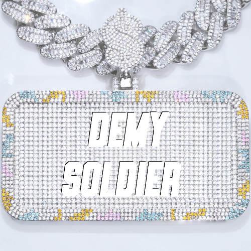 CUSTOM LETTER NECKLACE 3D COLORFUL SQUARE