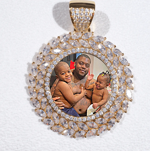 Large 3D Wheat Ear Custom Picture Pendant