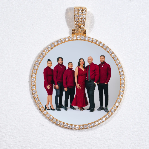 MEDIUM 3D CIRCLE CUSTOM PICTURE PENDANT