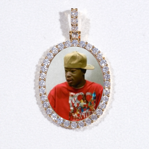 3D Oval Custom Picture Pendant