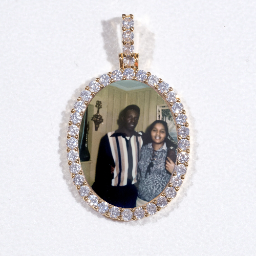 3D Oval Custom Picture Pendant