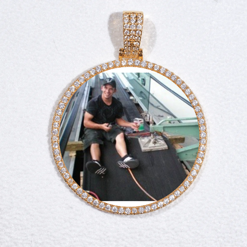 MEDIUM 3D CIRCLE CUSTOM PICTURE PENDANT