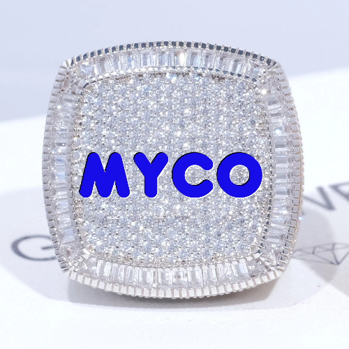 CUSTOM LETTER 3D ICED RING