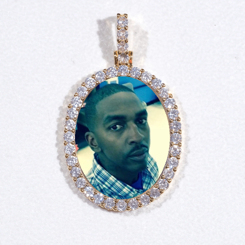 3D Oval Custom Picture Pendant