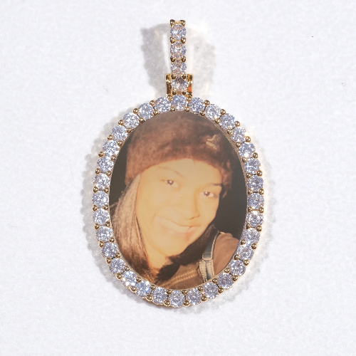 3D Oval Custom Picture Pendant