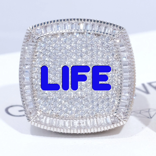 CUSTOM LETTER 3D ICED RING