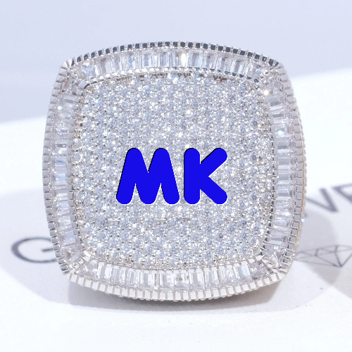 CUSTOM LETTER 3D ICED RING