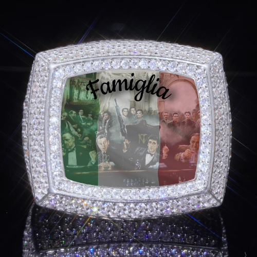 3D CUSTOM PICTURE ICED RING