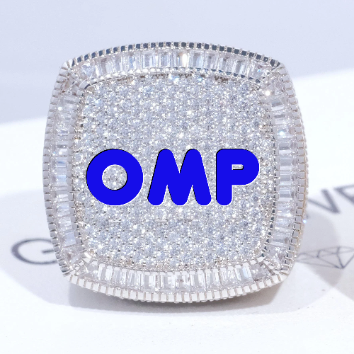 CUSTOM LETTER 3D ICED RING