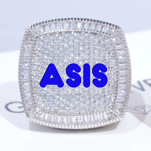 CUSTOM LETTER 3D ICED RING