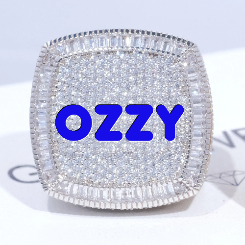 CUSTOM LETTER 3D ICED RING