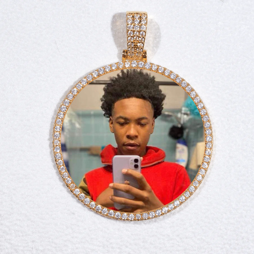 MEDIUM 3D CIRCLE CUSTOM PICTURE PENDANT