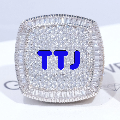 CUSTOM LETTER 3D ICED RING