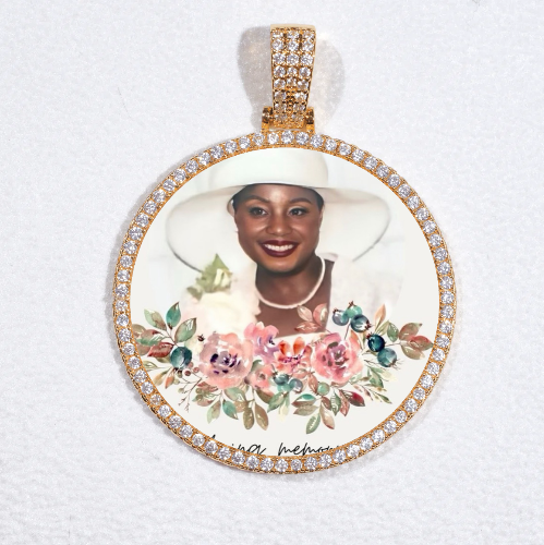 MEDIUM 3D CIRCLE CUSTOM PICTURE PENDANT
