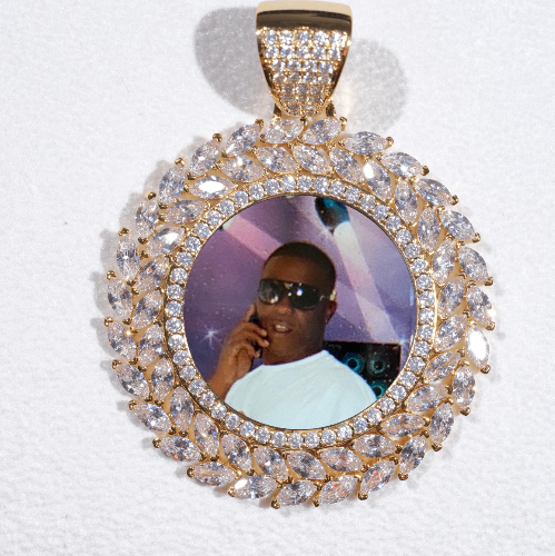 Large 3D Wheat Ear Custom Picture Pendant