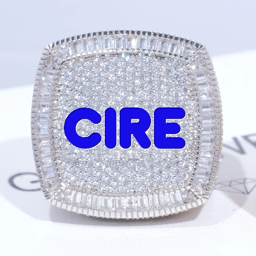 CUSTOM LETTER 3D ICED RING