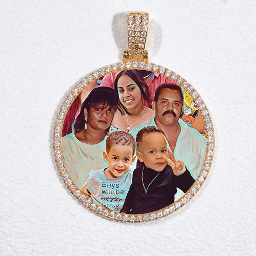 MEDIUM 3D CIRCLE CUSTOM PICTURE PENDANT