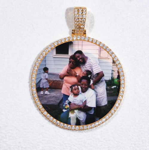 MEDIUM 3D CIRCLE CUSTOM PICTURE PENDANT
