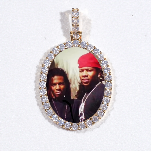 3D Oval Custom Picture Pendant