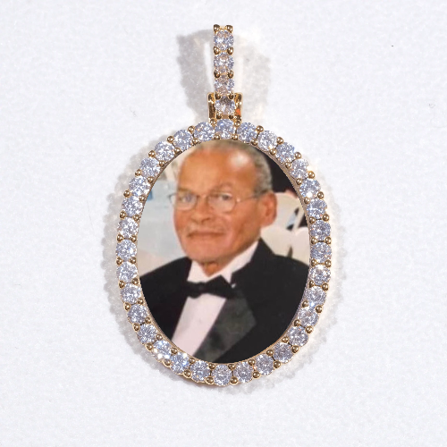 3D Oval Custom Picture Pendant