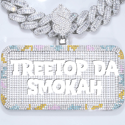 CUSTOM LETTER NECKLACE 3D COLORFUL SQUARE