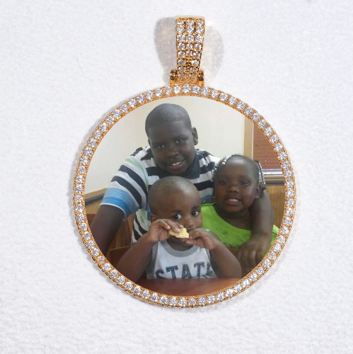 MEDIUM 3D CIRCLE CUSTOM PICTURE PENDANT