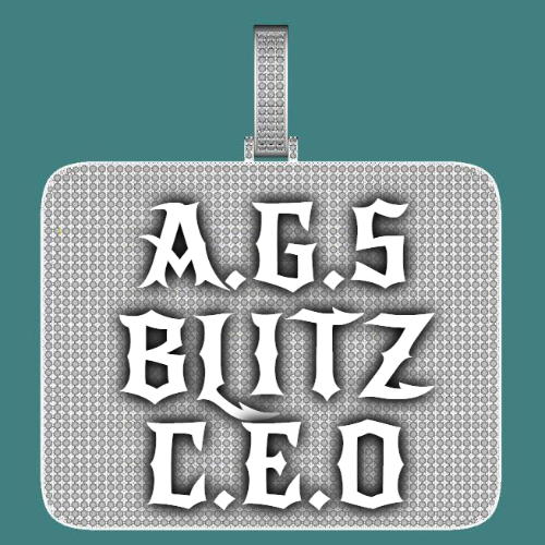 CUSTOM LETTER NECKLACE 3D BIG SQUARE