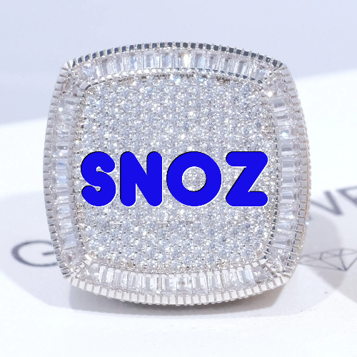 CUSTOM LETTER 3D ICED RING