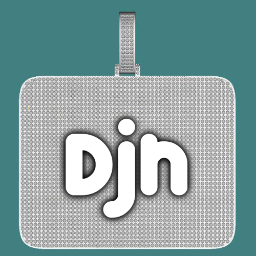 CUSTOM LETTER NECKLACE 3D BIG SQUARE